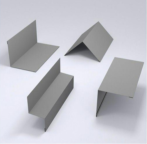 Das Bild zeigt vier unterschiedliche Varianten von Kantteilen