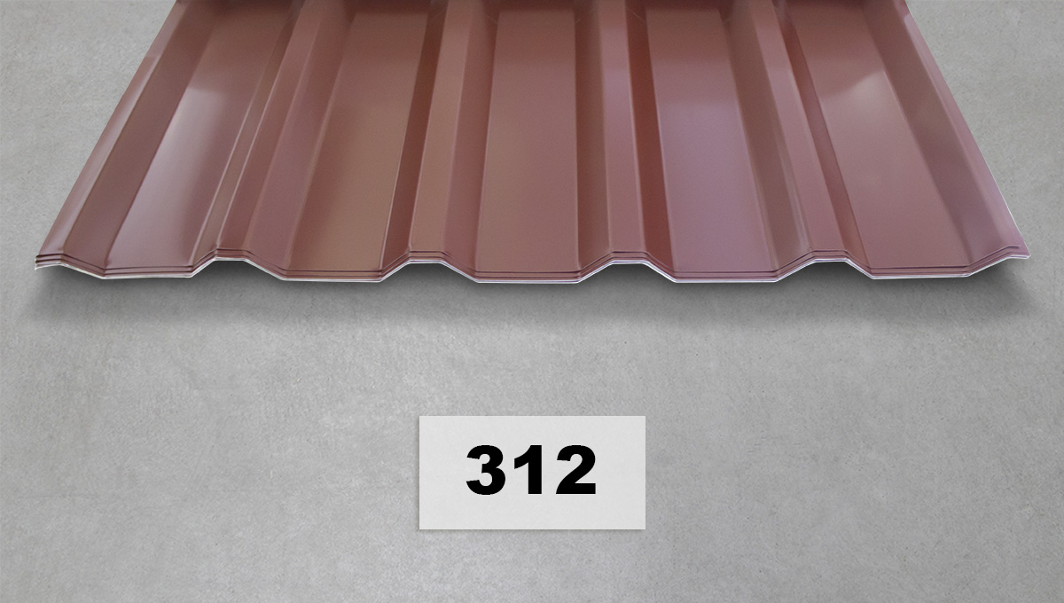 Metallblech, Gewelltes Metall, Rippwandpaneel, Kupferrosa, Industrielles Blech