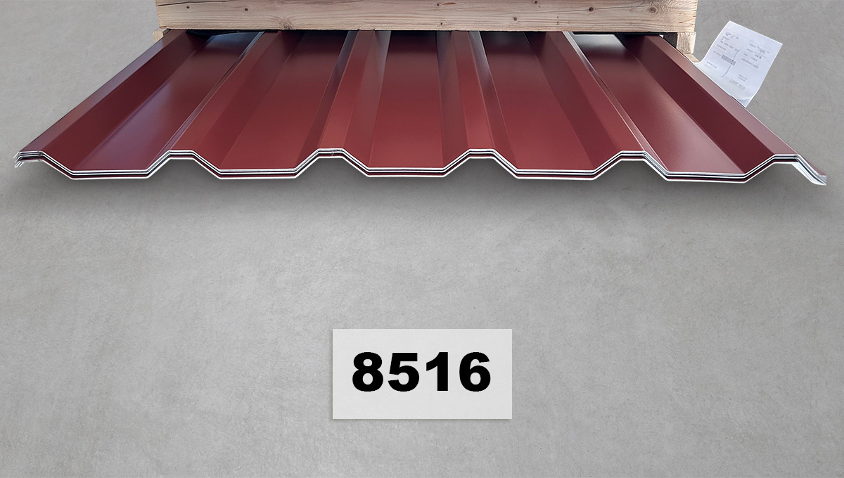 Trapezblech, Falzblech, Blechplatte, Rot, Metallprofil