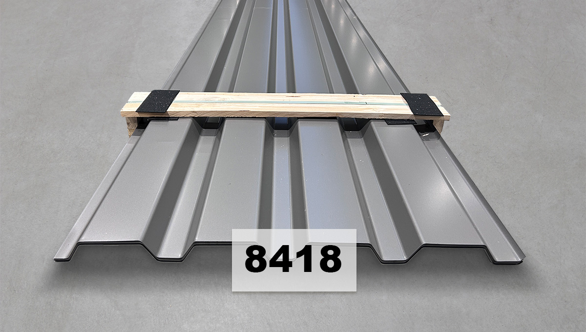 Metall-Dachpaneel, Stahlblechplatte, Stehfalz, Grau, Baumaterial