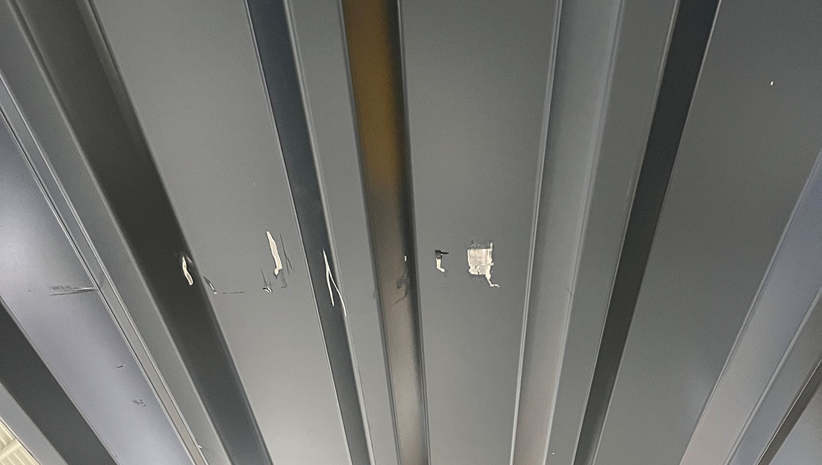 stahlblech, paneel, oberfläche, kratzer, lackschaden