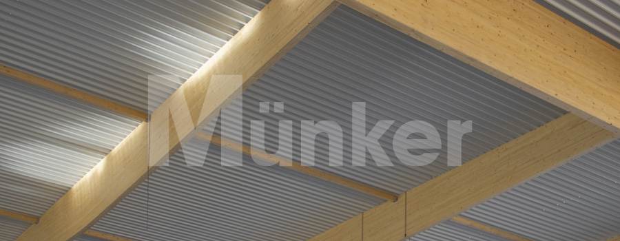 Das Bild zeigt ein Dach mit einer Holzunterkonstruktion