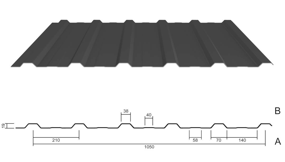 M 20KD/210 Dachblech