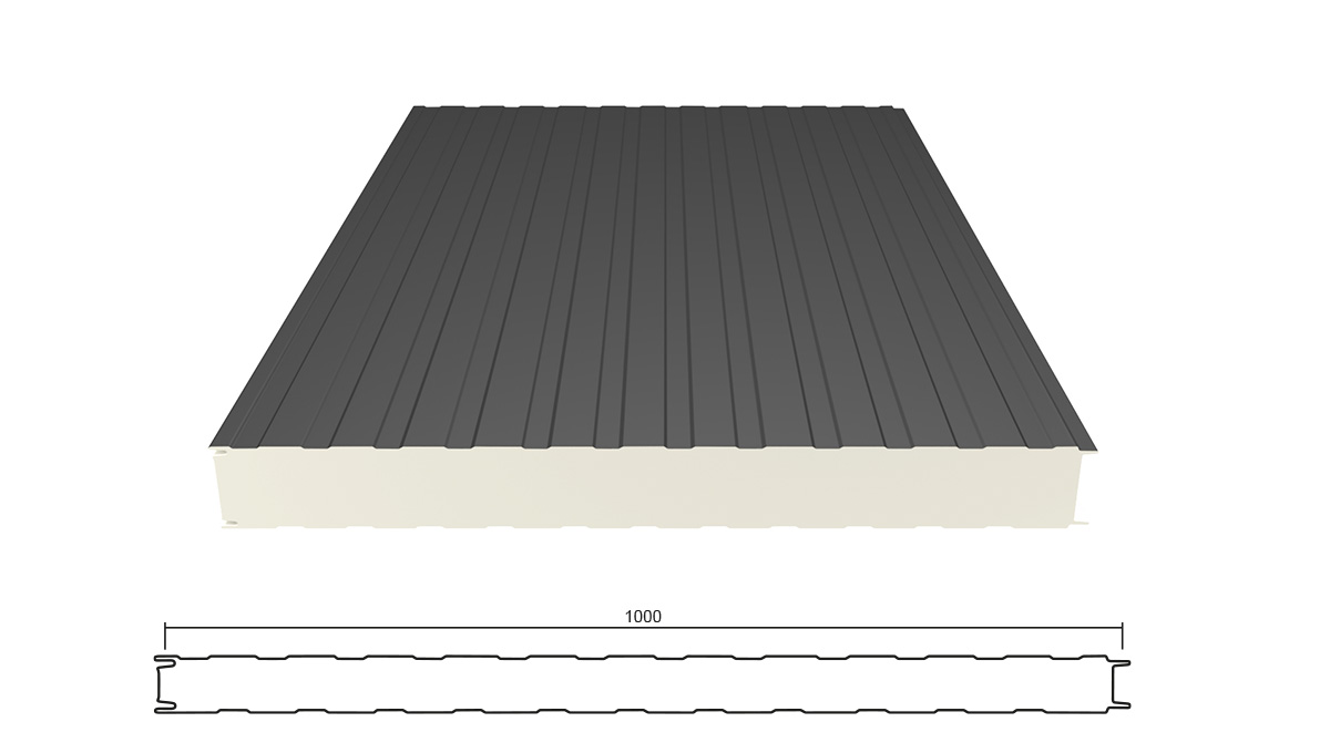 Sandwich Wand 80 mm Wunschlänge