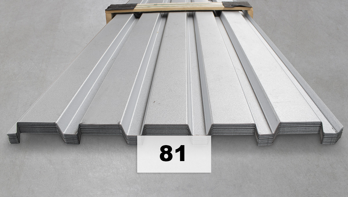 Das Bild zeigt ein Sonderpostenpaket des Trapezblechs M 40/183