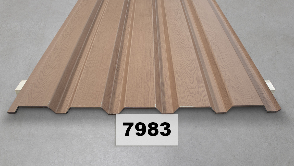 Blechdachblech, Welleprofil, Holzoptik, Banglage, Dachpaneel